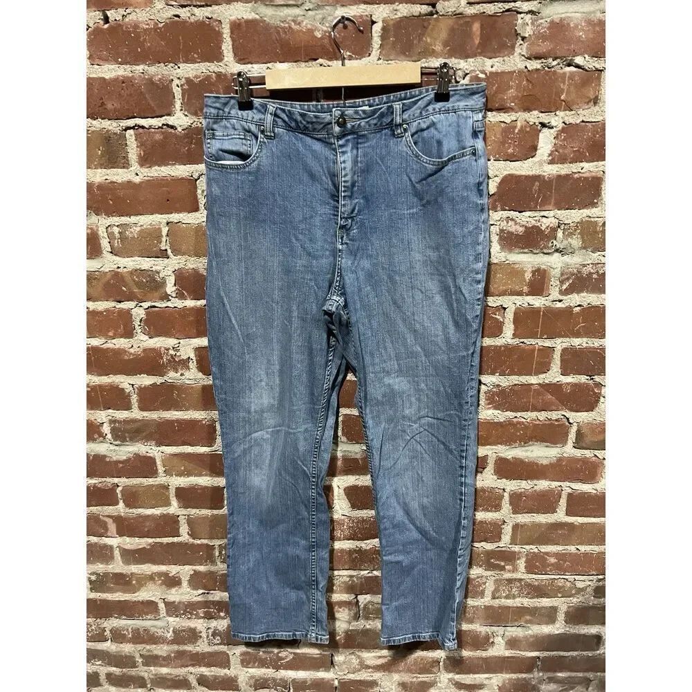 Coldwater Creek Womens Blue Denim Straight Leg Jeans Size 14 x 30